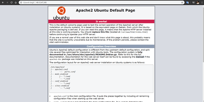 Ubuntu 18.04 Üzerinde Varsayılan Apache Karşılama Sayfası