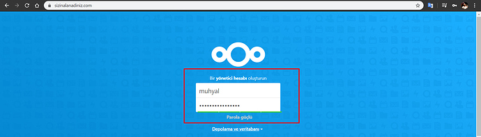 Nextcloud web arayüzünden kurulum adımları - 1