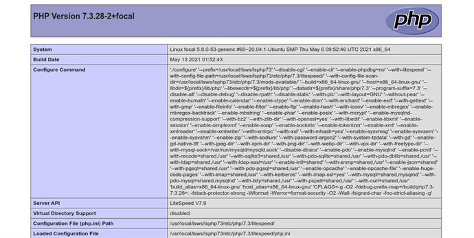 phpinfo.php - php 7.3