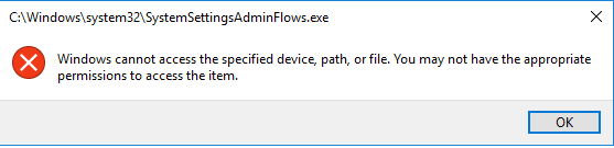 Windows Server 20162019 systemettingsadminflows.exe Hatası Çözümü (1)